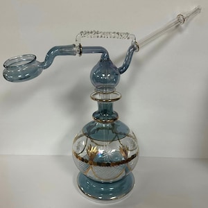 Unique Large Hand  Made Glass Egyptian  Hookah, Shisha  Made In Egypt