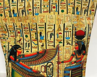 Bolso de mano de cuero egipcio grande único hecho en Egipto