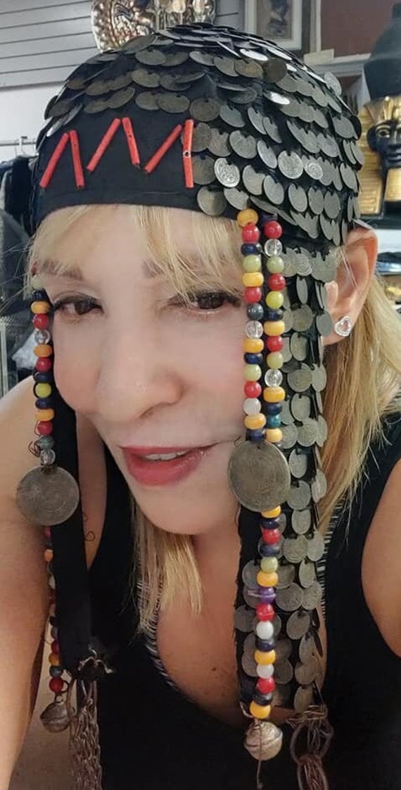 Vintage Antique Bedouin Hair Covering From Egypt Gem