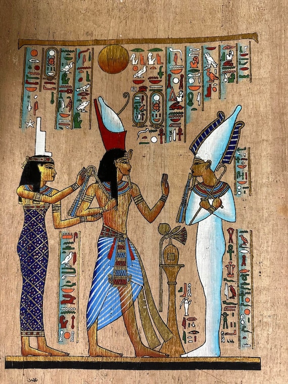 エジプト　パピルス　絵画　アート Amazon.co.jp: エジプトアート 巨大な暗闇で光る ウォールアート