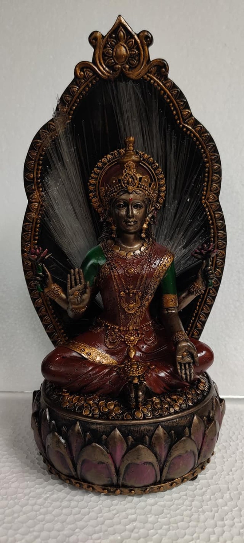 Unique Statue Goddess for Wealth Lakshmi Fiber Optic Statue Etsy