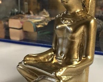 Unik egyptisk staty handskuren 10 cm hög tillverkad i Egypten