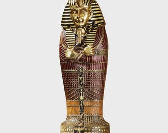 Unqiue Large  Sarcophagus of Kristopher King Tut Wall Sculpture