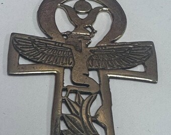 Unique Hand Made Brass Egyptian Ankh Charm  Made In Egypt