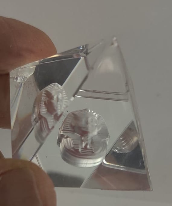 Unique Pyramid With King Tut From Crystal Asfour Made in Egypt - Etsy