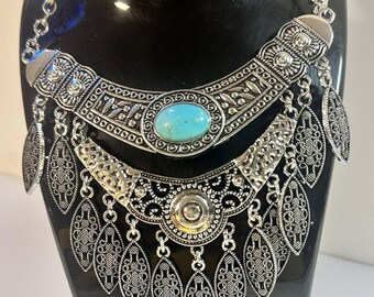 Unique Bedouin Egyptian (Tribal style) Brass Coins Necklace Made in Egypt