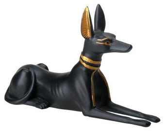 Amazing  Egyptian God Anubis Statue 5'' L  X 3'' H