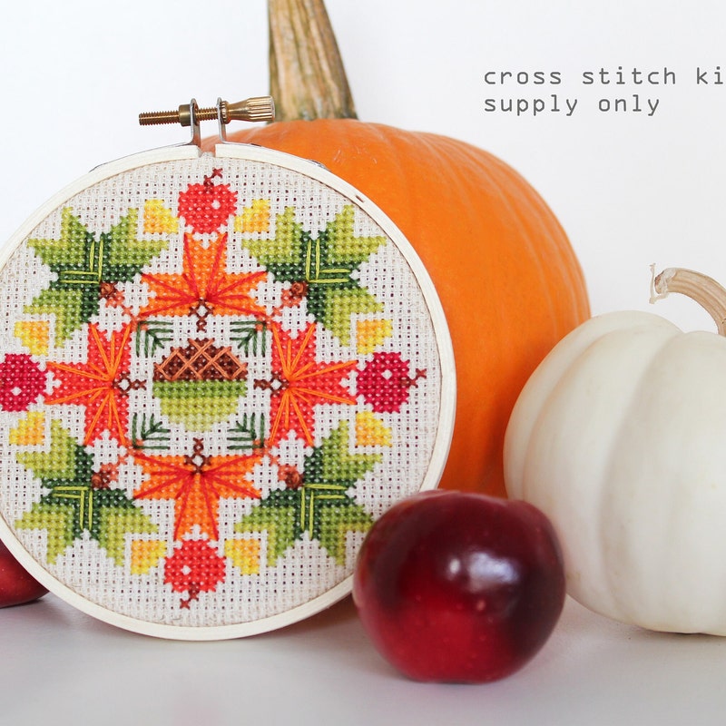 Harvest Grid Cross Stitch Kit