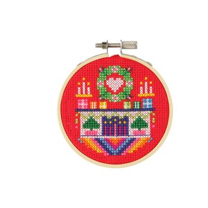 Holiday Hearth Holiday Ornament Kit easy DIY cross stitch kit image 3