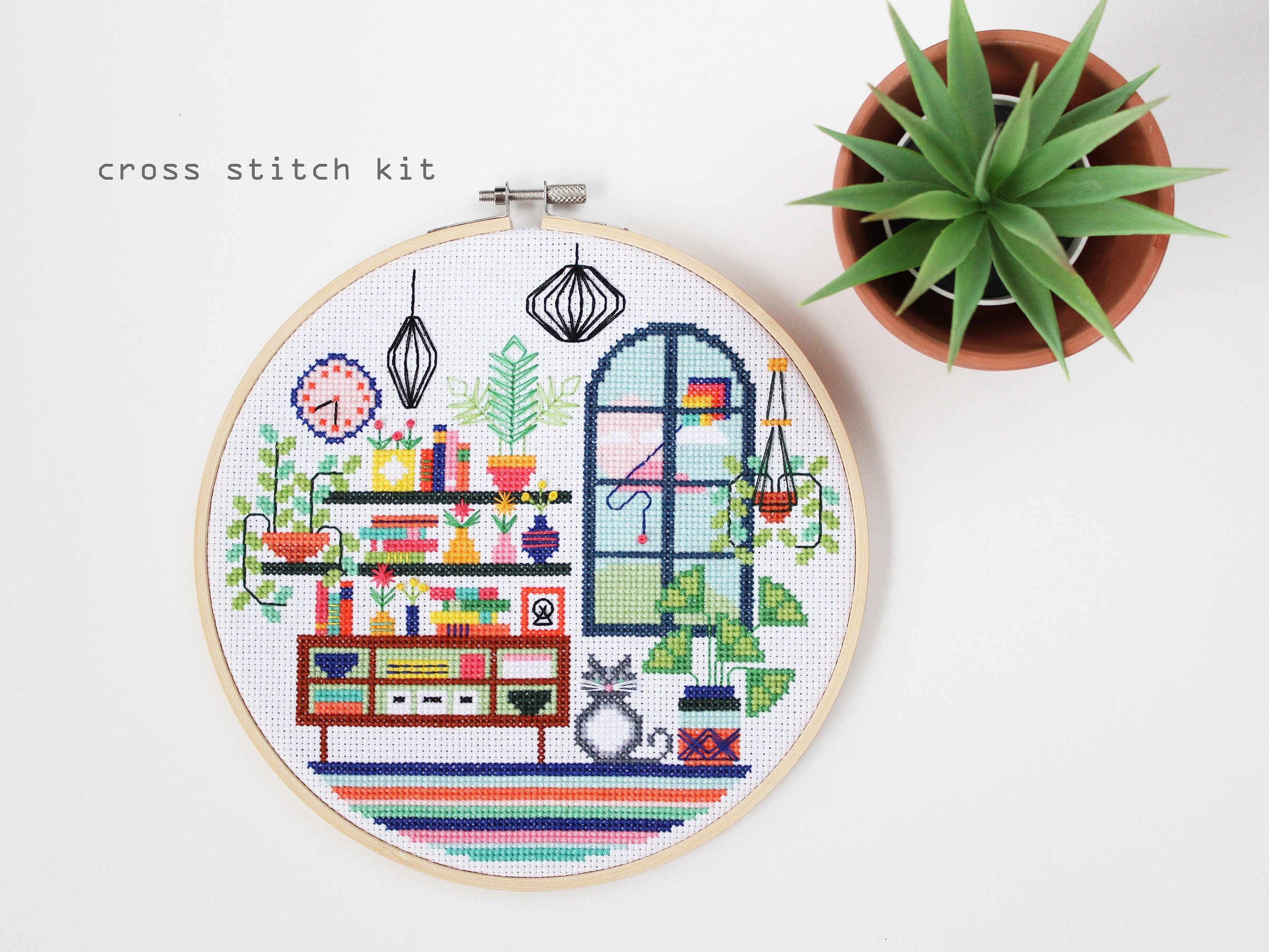 Cross Stitch Kit, born to be wild, modern cross stitch kit, adult  embroidery kit, funny cross stitch kit, DIY gift, adult cross stitch kit