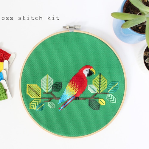 Sea to Sky Modern Counted Cross Stitch Kit Easy DIY Cross Etsy