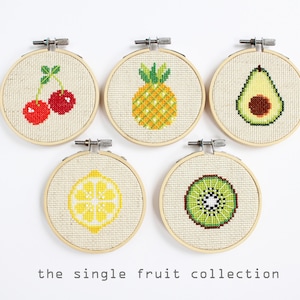 Avocado Modern cross stitch kit Beginners cross stitch kit image 3