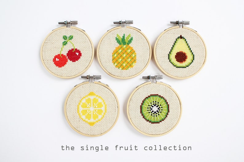 Avocado Modern cross stitch kit Beginners cross stitch kit image 3