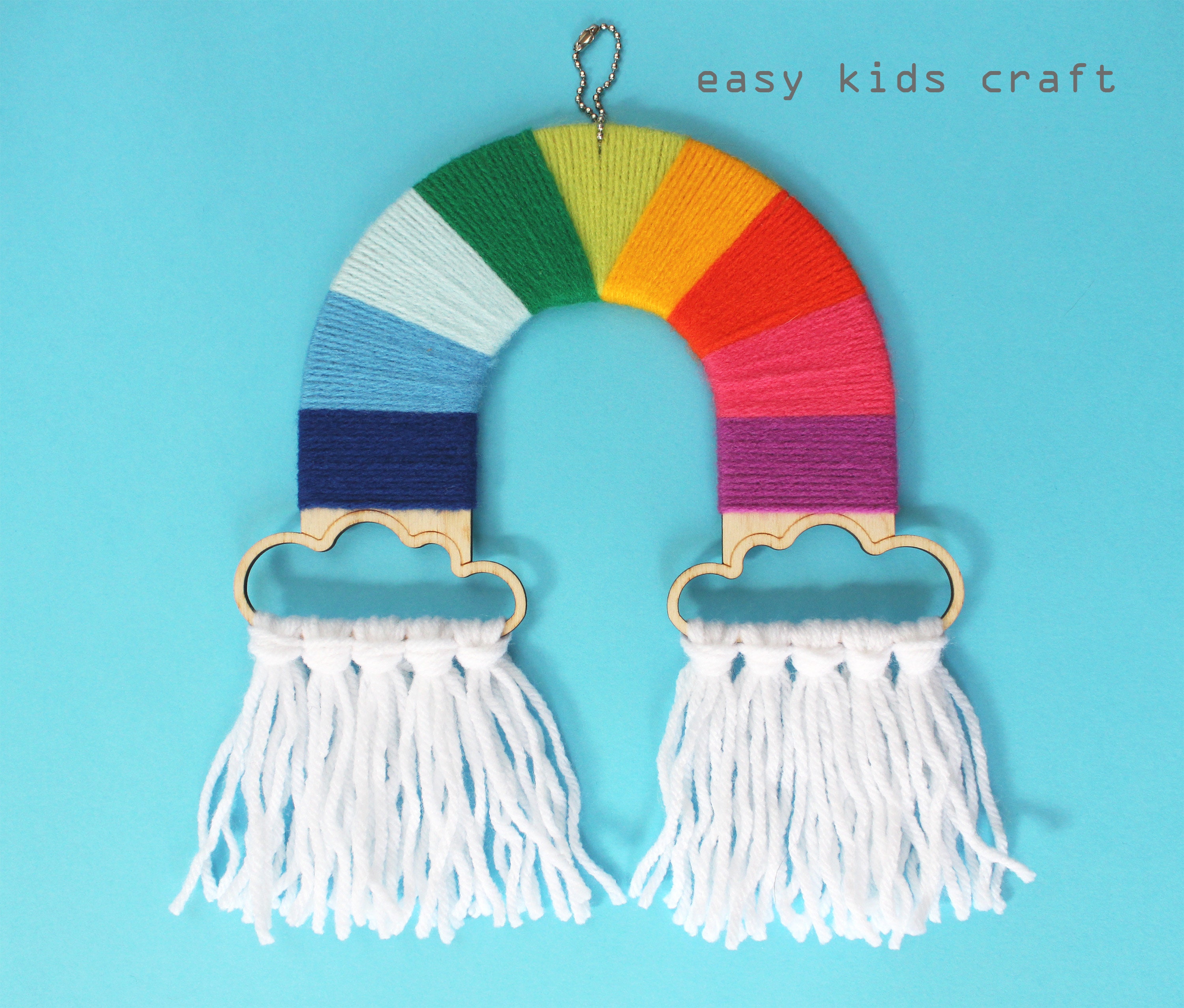 Yarn Rainbow Easy Kids Craft Beginners Craft Kit Etsy