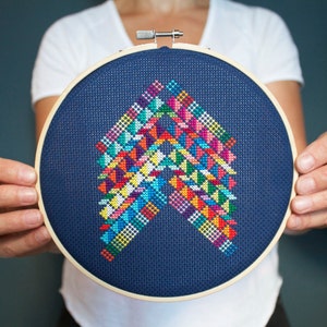 Mexico Abstract Modern Counted Cross Stitch Kit Easy DIY Cross Stitch Kit image 3