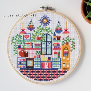 Kiki's Kitchen - Modern Counted Cross stitch kit - Easy DIY cross stitch kit