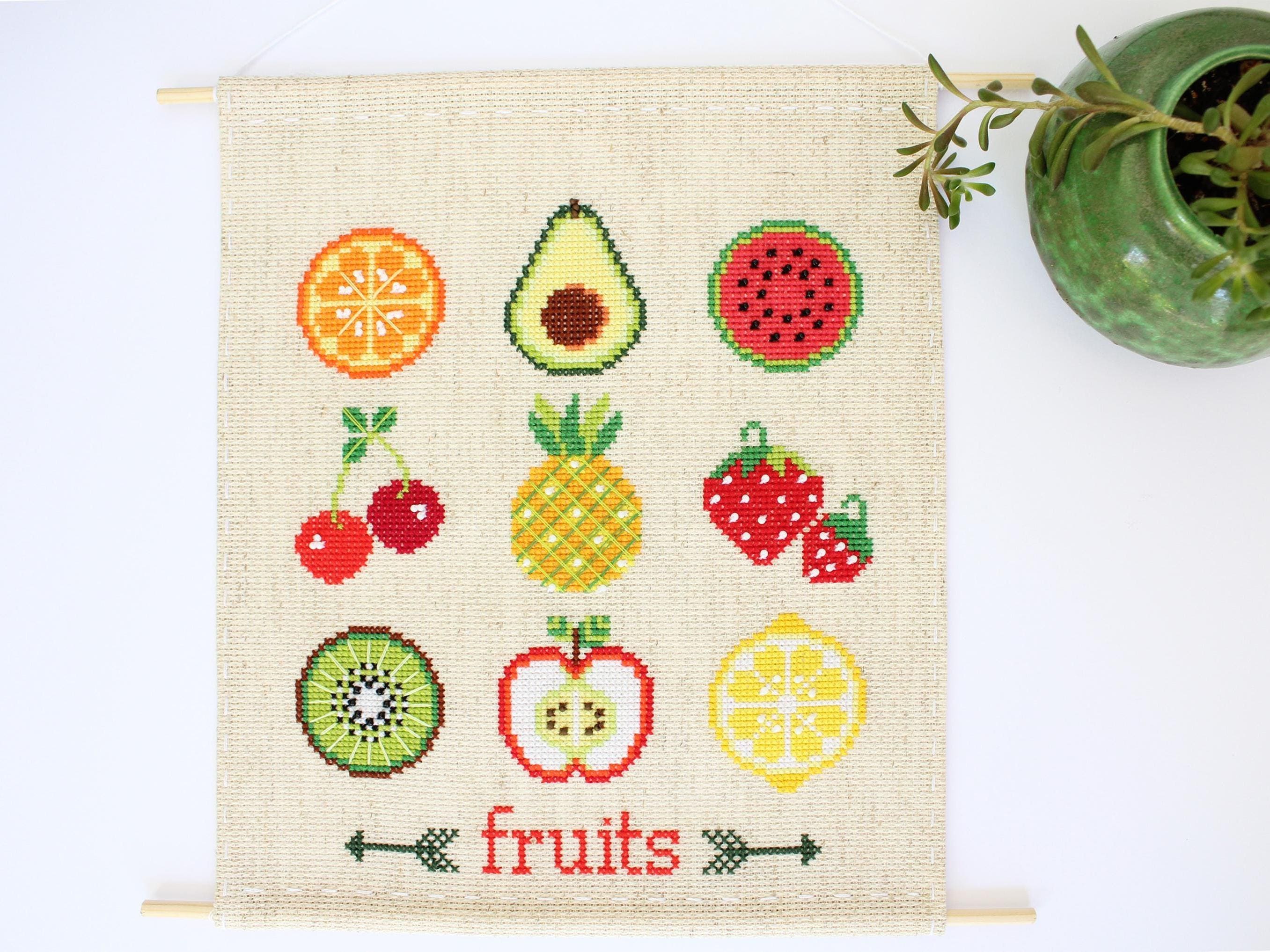 Fruit Sampler -instant Download Cross Stitch Pattern - Etsy