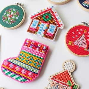 Holiday Hearth Holiday Ornament Kit easy DIY cross stitch kit image 4