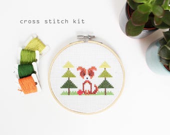 Mini Puppy - Easy DIY kids cross stitch kit - Beginners cross stitch kit