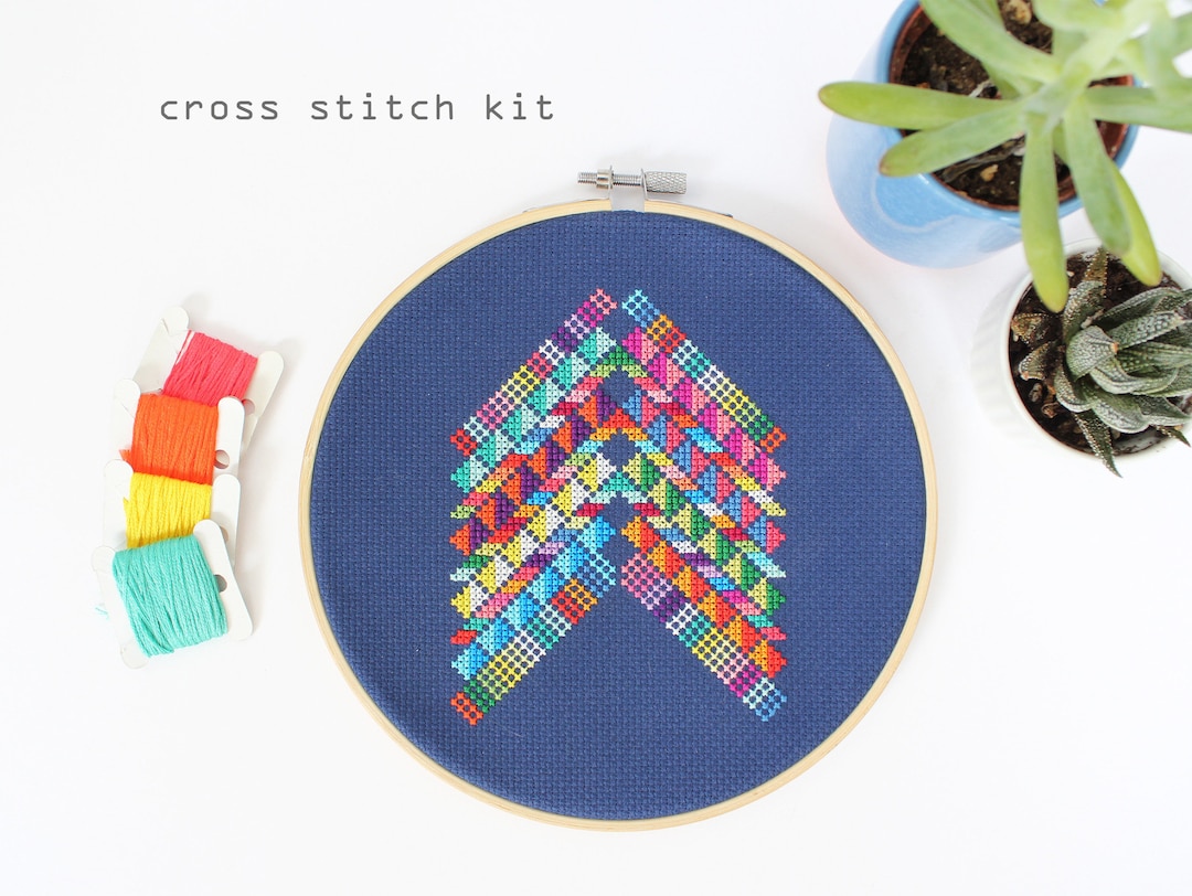 Awesocrafts Cross Stitch Kits, Kitchenware Abstract Easy Patterns Cross Stitching Embroidery Kit Supplies, Stamped or Counted (Counted)
