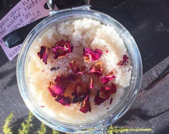 Rose-Lemon Sugar Scrub • Sensitive Skin • Exfoliate