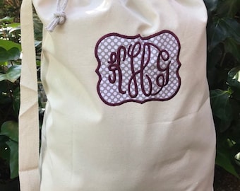 Personalized Laundry Bag, Canvas Laundry Bag