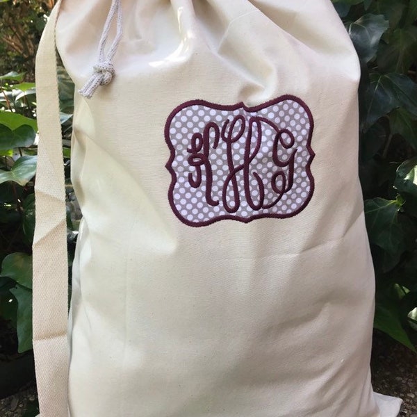 Personalized Laundry Bag, Canvas Laundry Bag