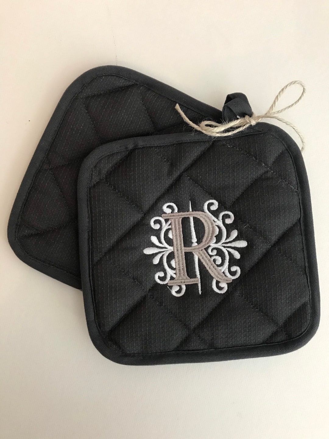 Personalized Pot Holders Farmhouse Kitchen Pot Holder or Etsy