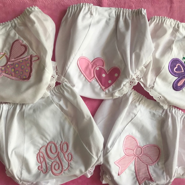 Personalized Baby lBoomers, Appliqued Diaper Covers NB Infant Toddler