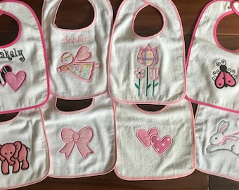Personalized Baby Bib, Bib Sets, Monogram Bibs, Baby Girl