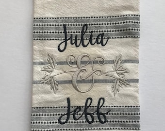 Modern Farmhouse Kitchen Towel Personalized