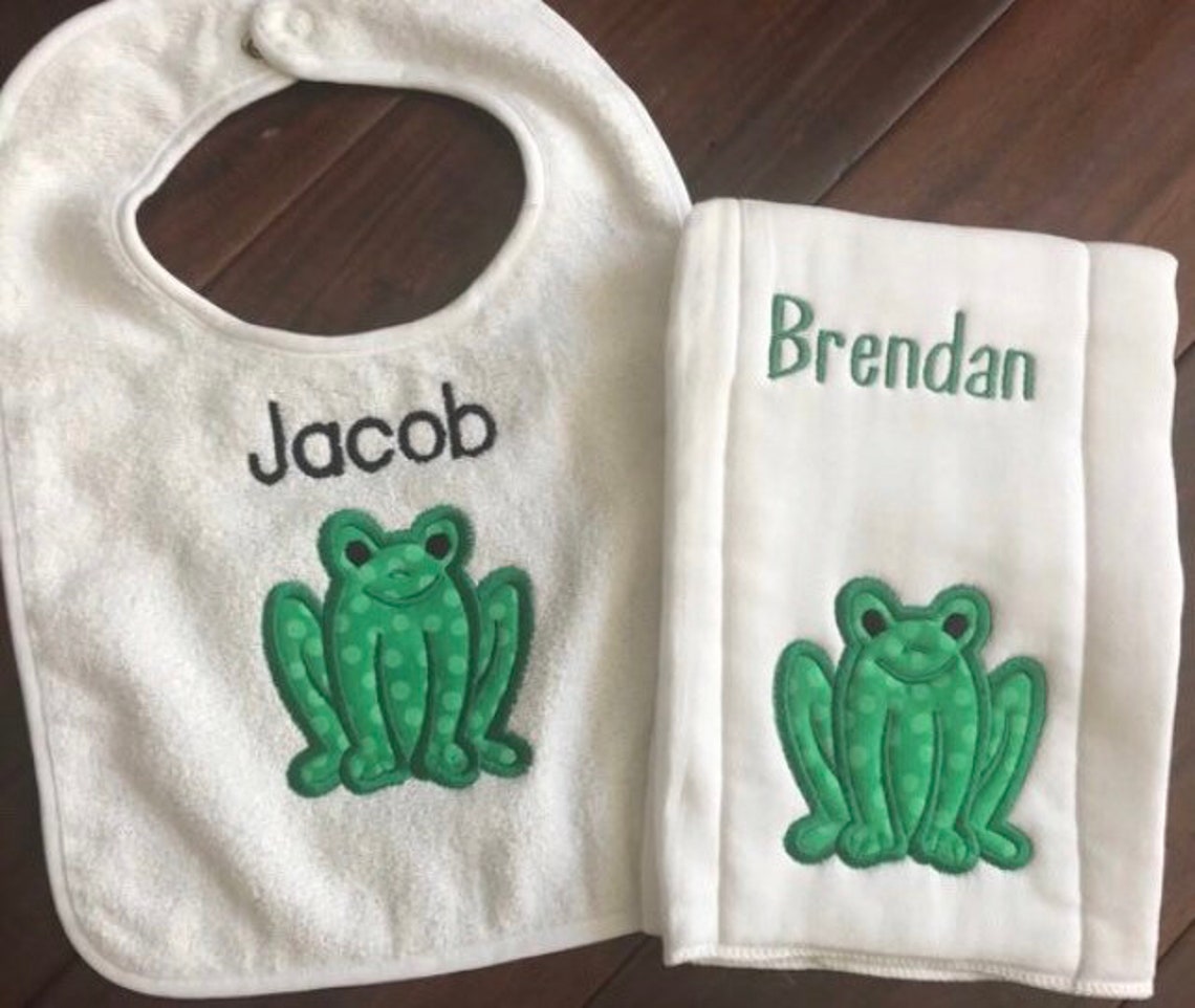 Monogram Burp Cloths Monogram Bibs Monogram Blanket Etsy