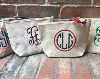 Monogrammed Make Up Bag, Personalized Cosmetic Bag