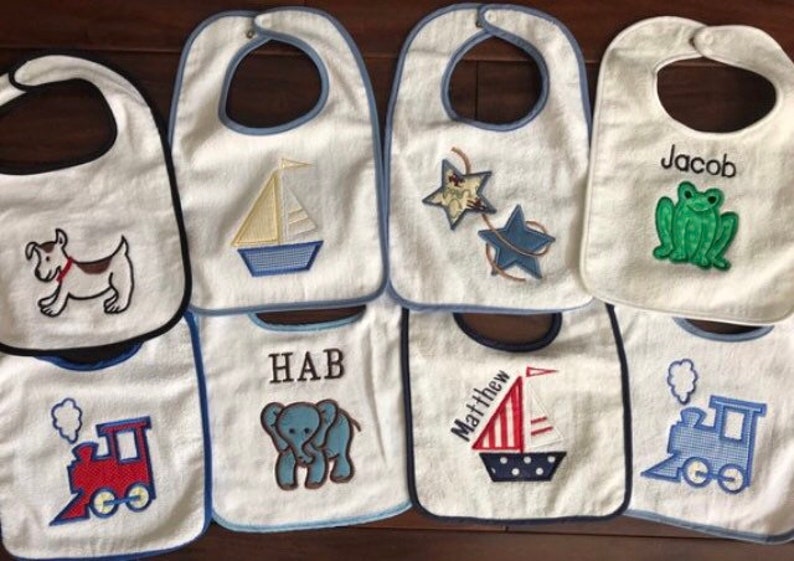 Monogram Burp Cloths Monogram Bibs Monogram Blanket Etsy