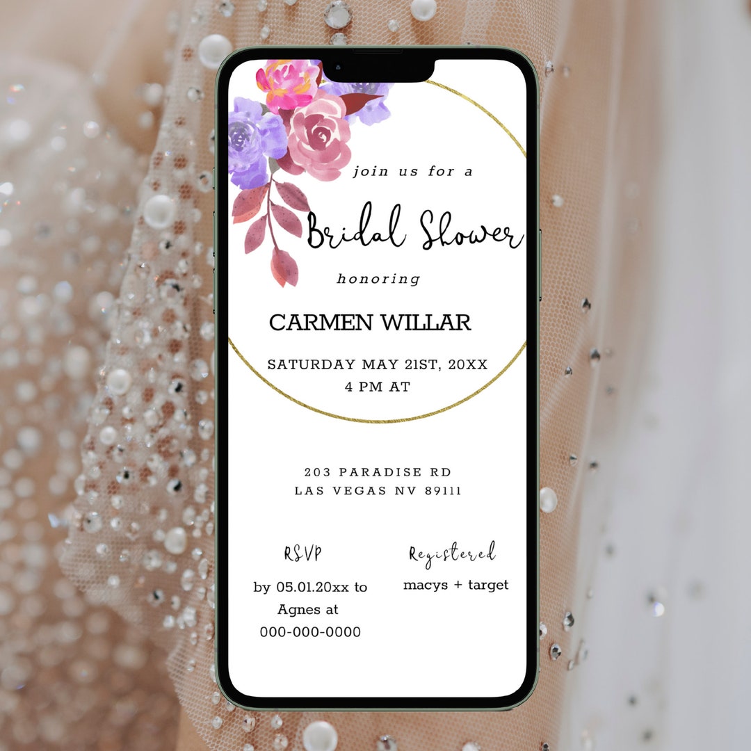 Electronic Invitation Templates, Bridal Shower Invitation Templates, Paperless Invitations