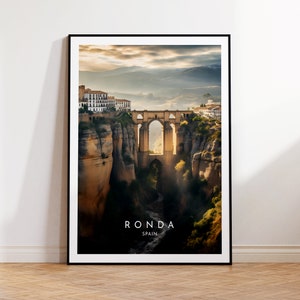 Ronda Travel Print - Spain, Ronda Poster, Home Decor, Gift Print or Canvas