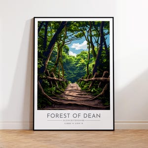 Forest of Dean Reiseposter - Gloucestershire, Forest of Dean Reisedruck, Wohnkultur, Druck gerahmt oder Leinwand
