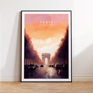 Paris Travel Print - Champs Elysées, France, Paris Poster, Home Decor, Gift Print or Canvas