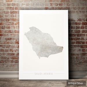 Saudi Arabia Map - Country Map of Saudi Arabia - Art Print Watercolor Illustration Wall Art Home Decor Gift - COLOUR PRINTS