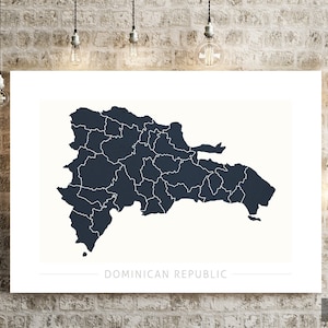 Dominican Republic Map - Country Map of Dominican Republic - Art Print Watercolor Illustration Wall Art Home Decor Gift - COLOUR PRINTS