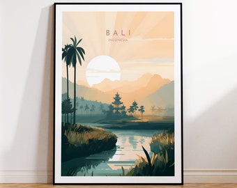 Bali Travel Print - Indonesia, Bali Poster, Home Decor, Gift Print or Canvas
