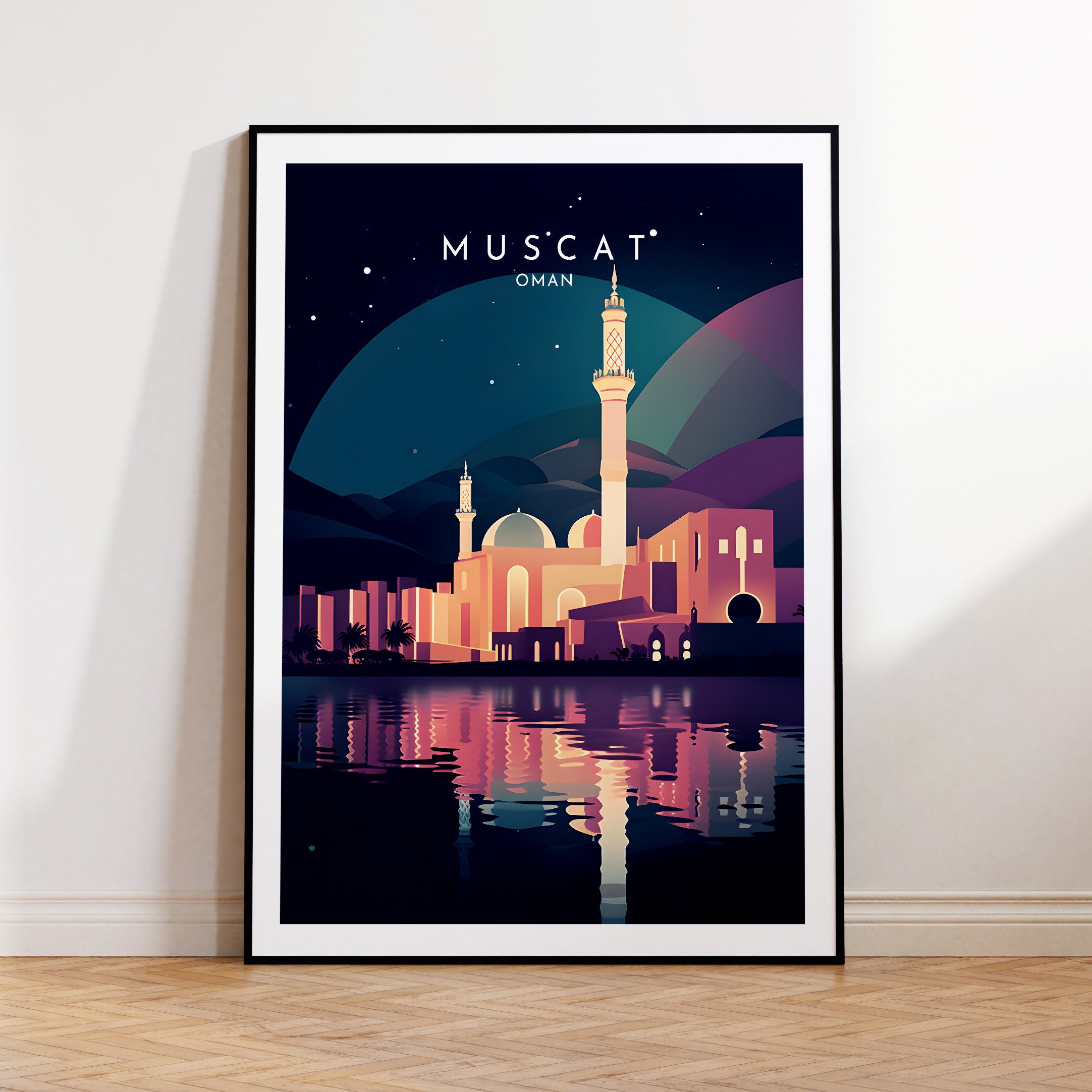 Muscat Travel Print - Oman, Muscat Poster, Home Decor, Gift Print or Canvas