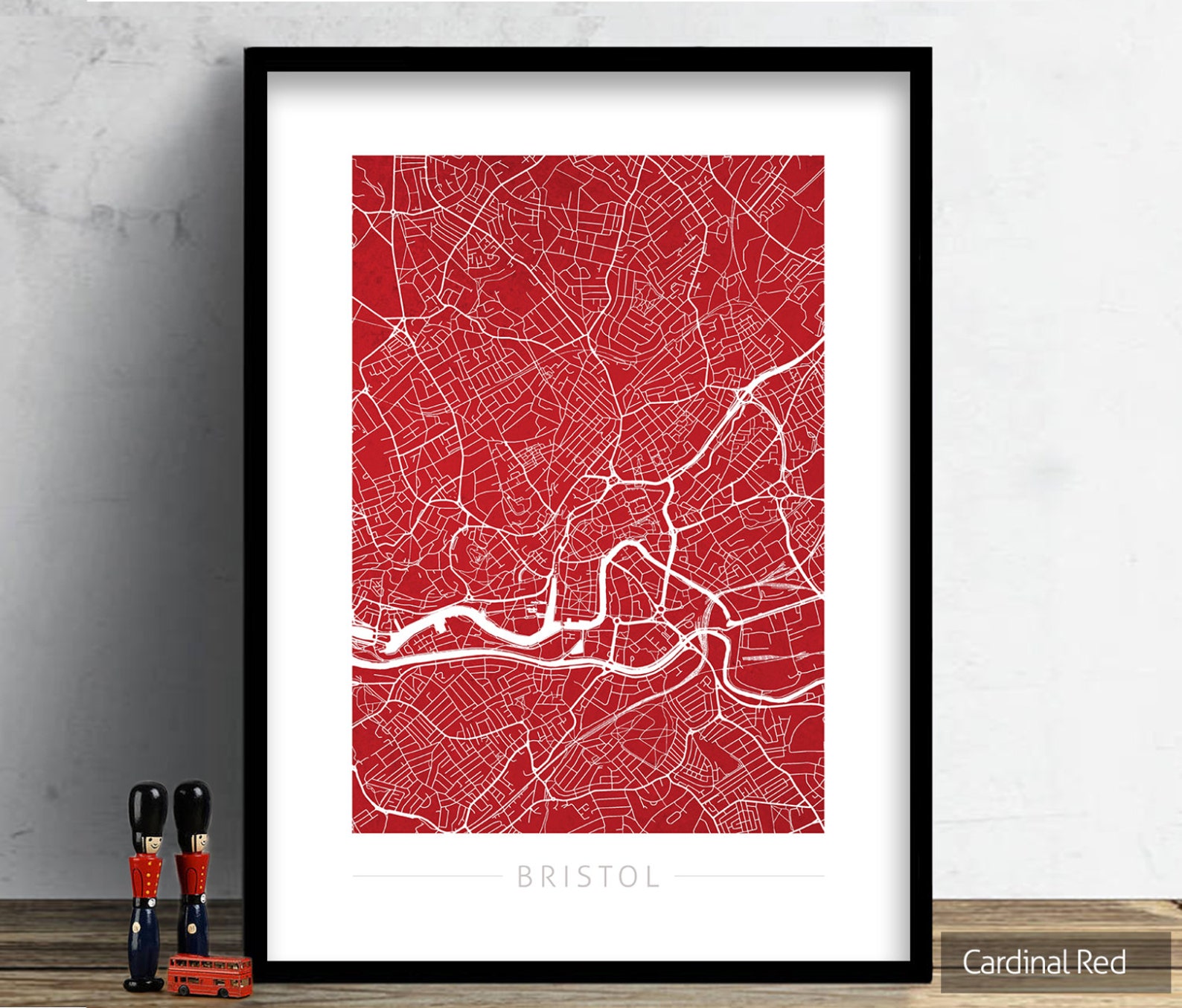 Bristol Map City Street Map of Bristol England Art Print - Etsy UK