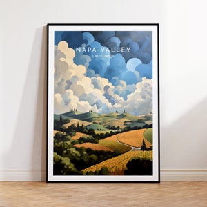 Napa Valley Travel Print - California, Napa Valley Poster, Home Decor, Gift Print or Canvas
