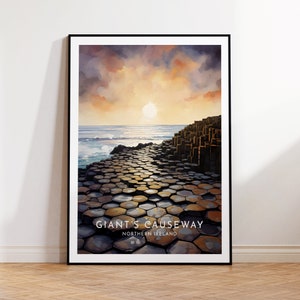 Giant's Causeway Travel Print - Northern Ireland, Giant's Causeway Poster, Home Decor, Gift Print or Canvas