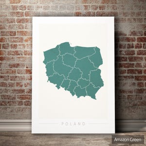 Poland Map - Country Map of Poland - Art Print Watercolor Illustration Wall Art Home Decor Gift - COLOUR PRINTS