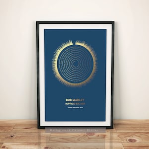 Custom SOUND WAVE Art Print | Personalised Sound Wave & Song Lyrics | Wedding Gift for Him, Her | COLOUR Background Series *Non Metallic*