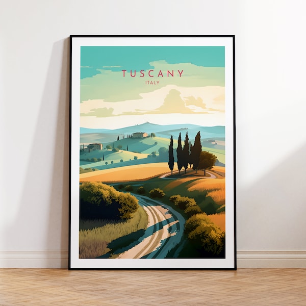 Toskana Reise Druck - Italien, Toskana Poster, Home Decor, Geschenk Druck oder Leinwand