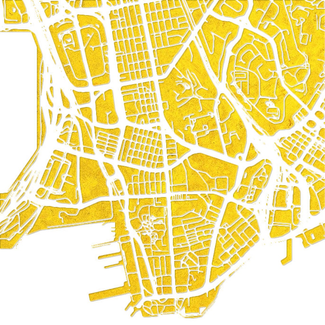 Hong Kong Map City Street Map of Hong Kong Art Print | Etsy