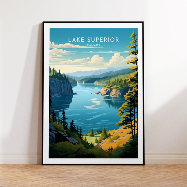 Lake Superior Travel Print - Kanada, Lake Superior Poster, Home Decor, Gift Print oder Leinwand